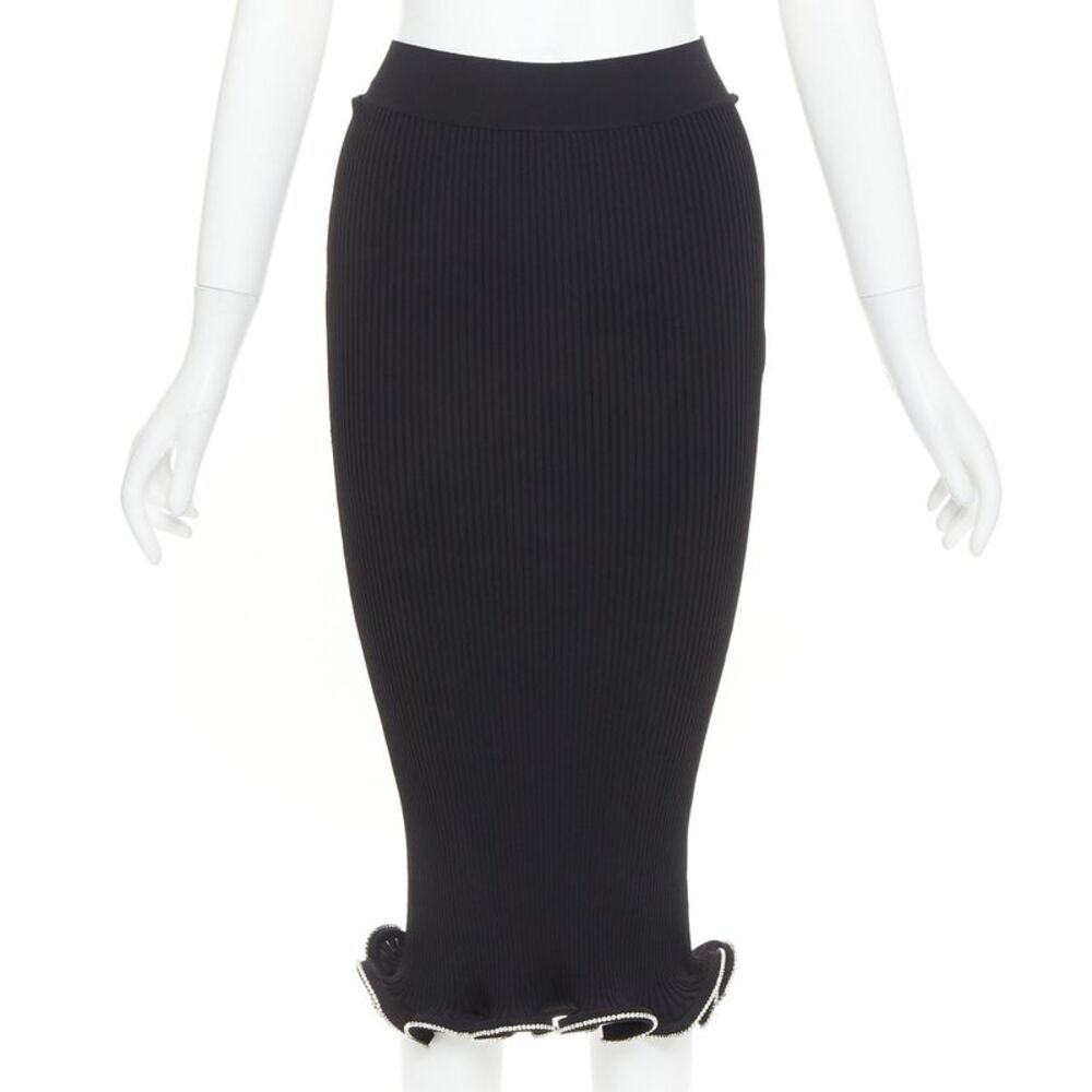 Alexandre Vauthier Crystal Ruffle Skirt